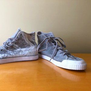Chuck-style sued sneakers